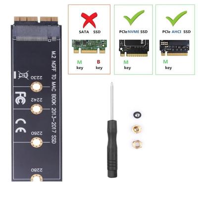 M.2 NVME SSD Convert Adapter Card for MacBook Air Pro Retina 2013-2017 NVME/AHCI SSD For A1465 A1466 A1398 A1502 Upgraded Kit