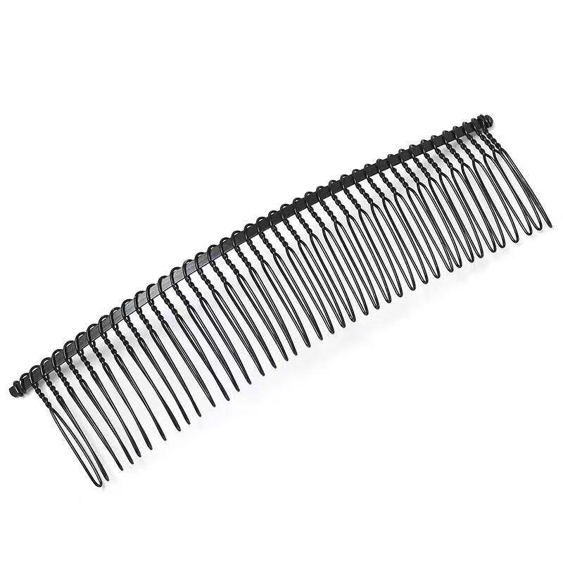 1PCS 40/30/20/10Teeth Black Wire Headband Insert Comb Hair Crown DIY Bridal Wedding Headdresses Jewelry Decorative
