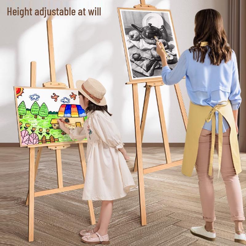 Cavalletto in Legno del Mali: Ideale per Studenti d'Arte, Pittura a Olio, Schizzi, Disegni 4K, con Cassetto e Supporto Espositore.