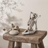 Baizihuahu Halloween Yoga Skeleton Statue, Funny Dead Figure for Party Decor, Resin Gothic Skull Ornament Haunted House, Garden Gift