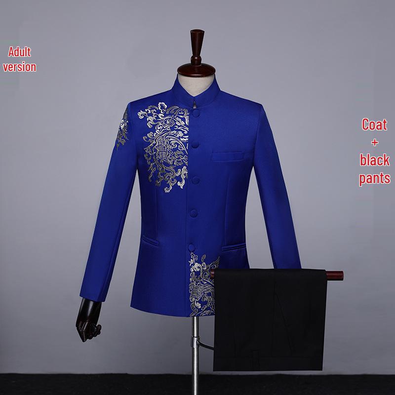 

Мужской вышитый китайский костюм для выпускных и выступлений Large