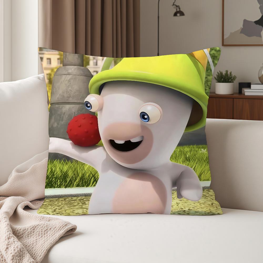 Cartoon Cute RRaving CCute RRabbids Pillow Case Suitable For Bedrooms Living Rooms Cars Home Decoration