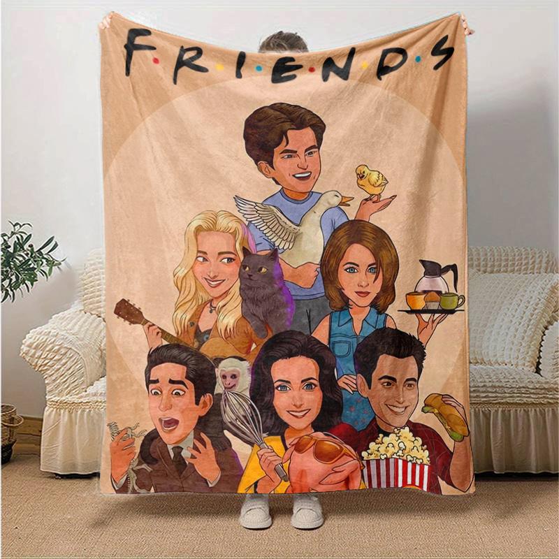 1pc s TV Show Characters Throw Blanket, Perfect for Couch, Bed .B037