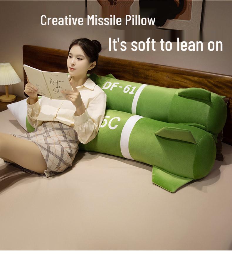 Extra-Large Dongfeng Missile Plush Pillow for Sleeping, Sofa, or Backrest - Perfect Gift for a Boyfriend