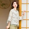 Jianhu New Chinese Style Long Sleeve T-Shirt for Middle-Aged Women