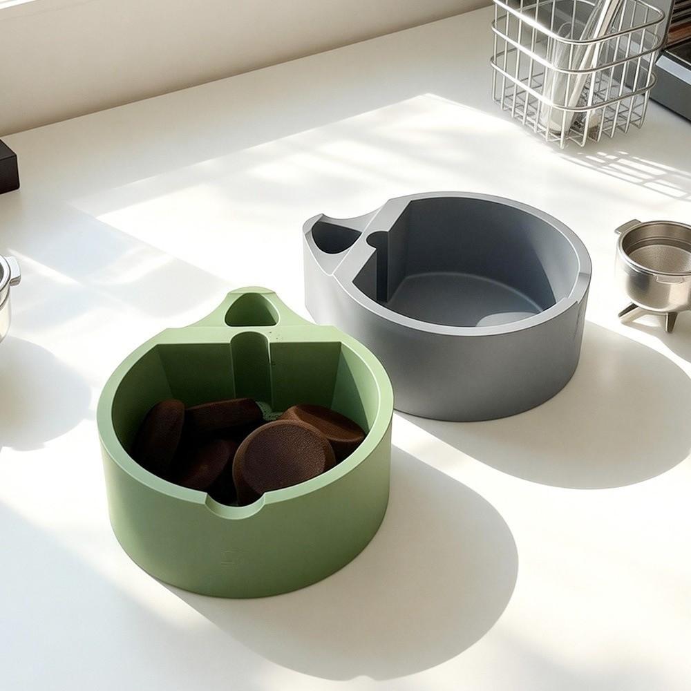 Non-Slip Knock Coffee Slag Box Silicone Coffee Grounds Container Coffee Grounds Storage