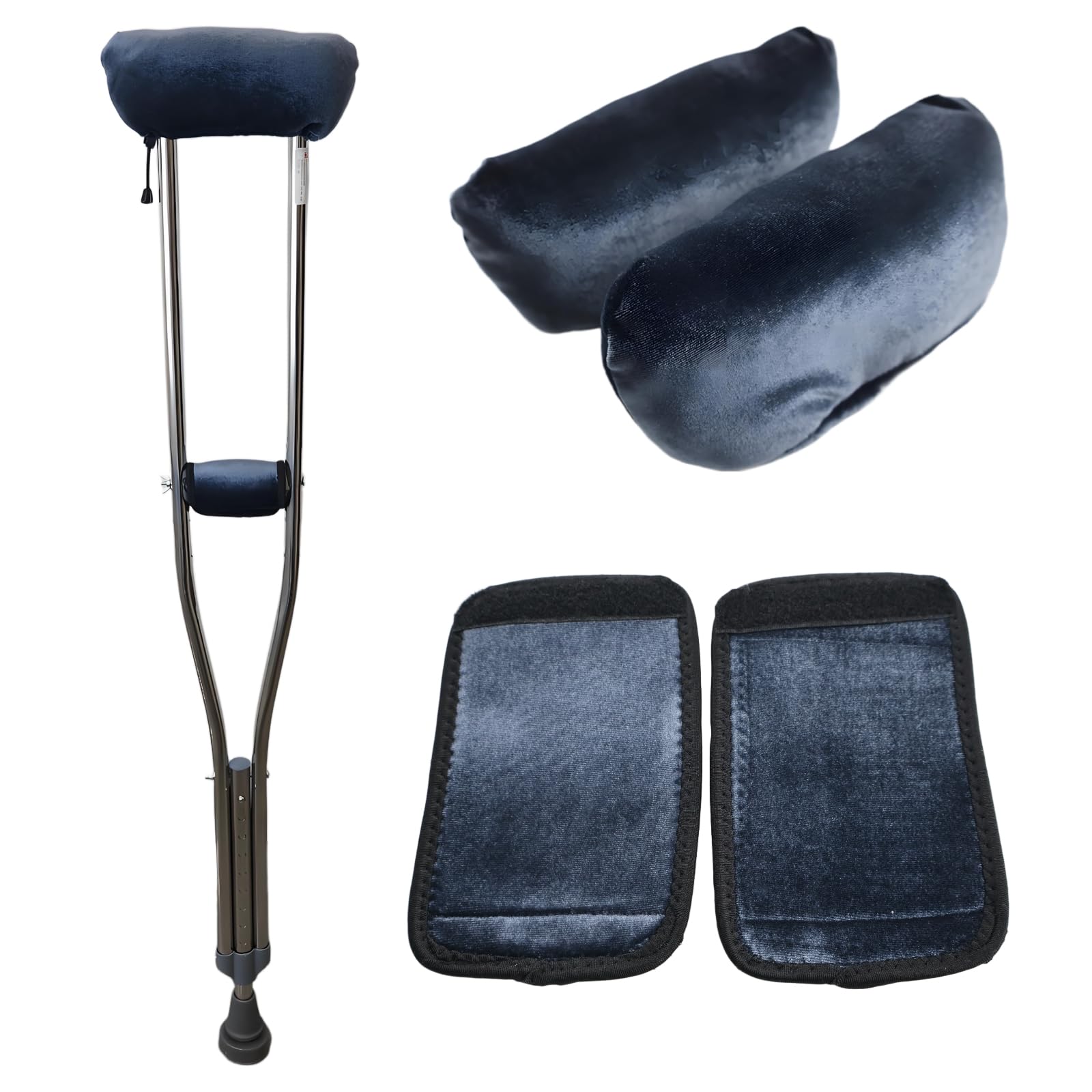 HOONYUNN Чехол для костыля, Накладка на трость, Накладка на ручку костыля подмышку, Нескользящая замшевая накладка на трость, Подходит для костылей для ходьбы одной рукой