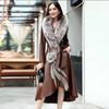 Europe, America autumn and winter new leather jacket women's long knee large size leather trench coat imitation fur coat