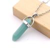 Crystal Hexagonal Column Pendant Popular Hexagonal Prism Bullet Luminous Stone Necklace N759