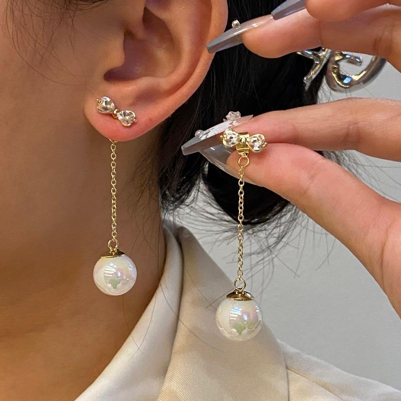 Pearl Long Tassel Personality Light Luxury Temperament High Design Earrings Earrings Women