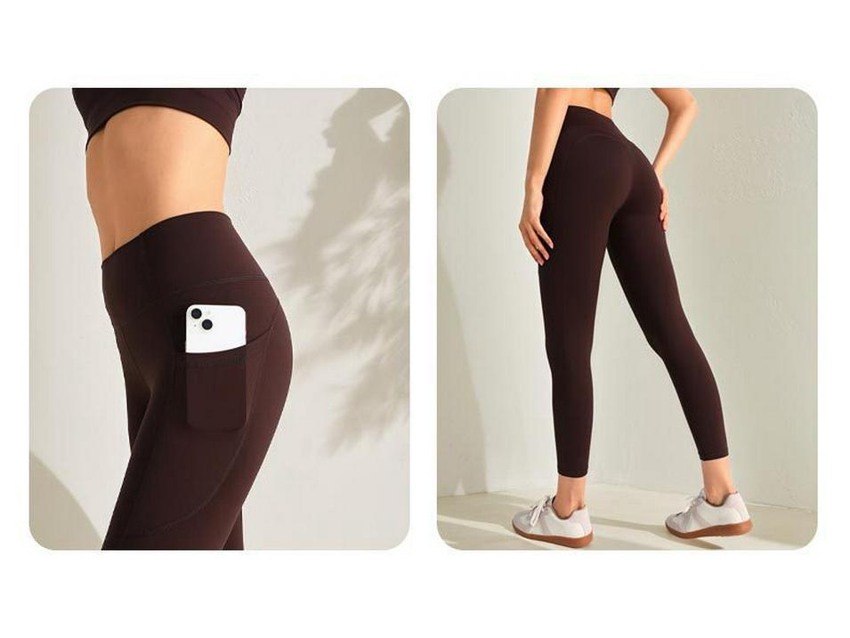 Women's Butt Lifting Yoga Pants with Side Pockets - Outdoor Fitness Leggings