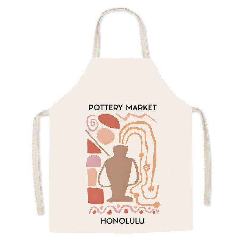 Pastoral Romantic Style Waist Pullover Small Floral Apron Parent-Child Cooking Studio Dress 47x38cm