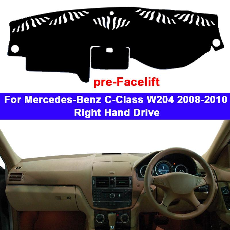 Car Dashboard Cover DashMat Carpet Cape For Mercedes-Benz C-Class W204 2008 - 2014 LHD RHD C-Klasse C180 C200 C220 C250 C300