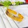 Wide Hammer Pattern Bracelet Women's Solid Mirror Open Bracelet High-end