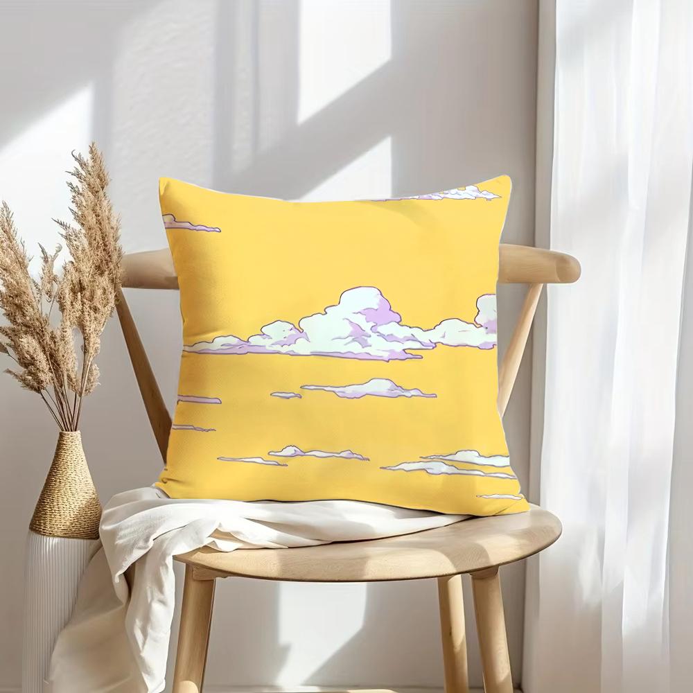 Fashion Clouds Cushion Cover Soft Plush Throw Pillow Cover | Double-Sided Decorative Cushion Case | Sofa Bedroom Home Decor