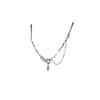 Moonstone Titanium Steel Necklace: Light Luxury, Niche Design, Versatile Clavicle Chain for Women