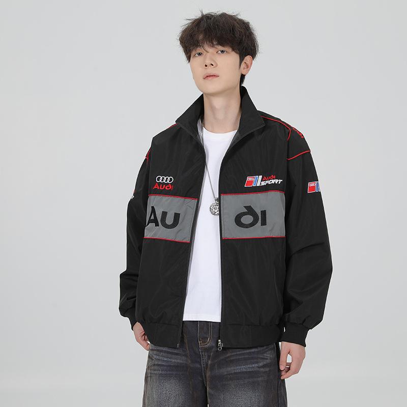 Embroidered Cycling Suit Stacked Racing Stylish High Street Jacket Men Women Couple Explosive Thin Style Long Sleeved