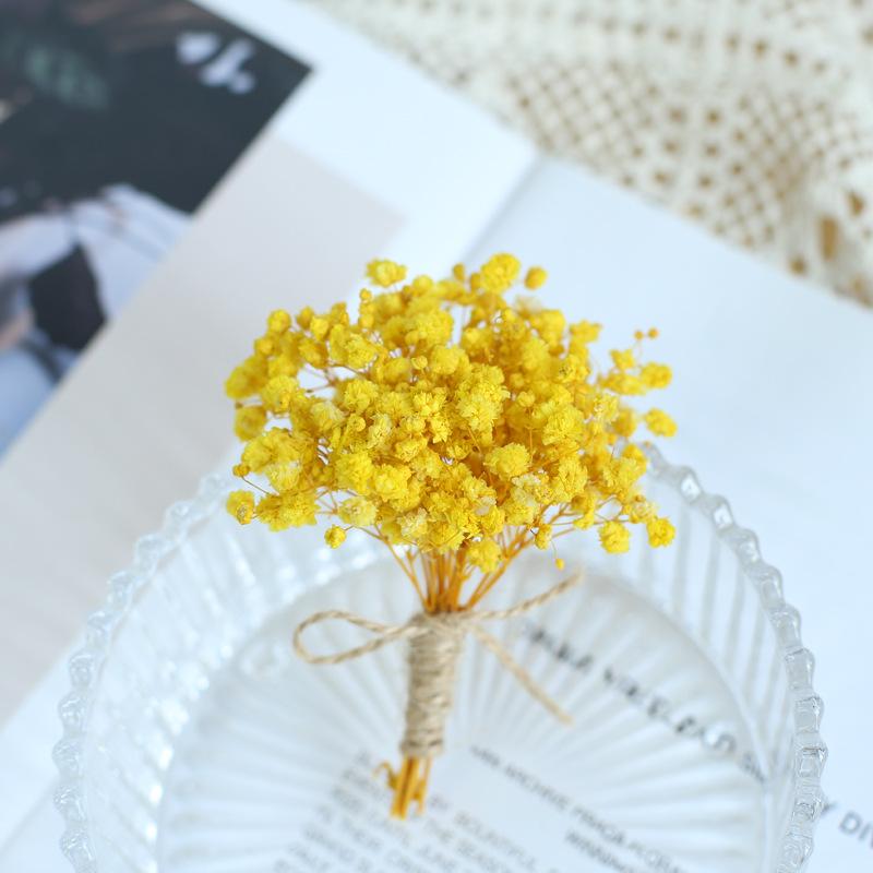 12cm Preserved Flower Boutonniere: Mini Bouquet for Bride, Bridesmaid, Wedding, Gift Box, Party Favor Decoration