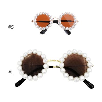 Niedliche Hunde Sonnenbrille Perlen Hunde Sonnenbrille Haustier Foto Requisite Feiertagsparty Hunde Kostüm 8cm/11cm Breite Brille
