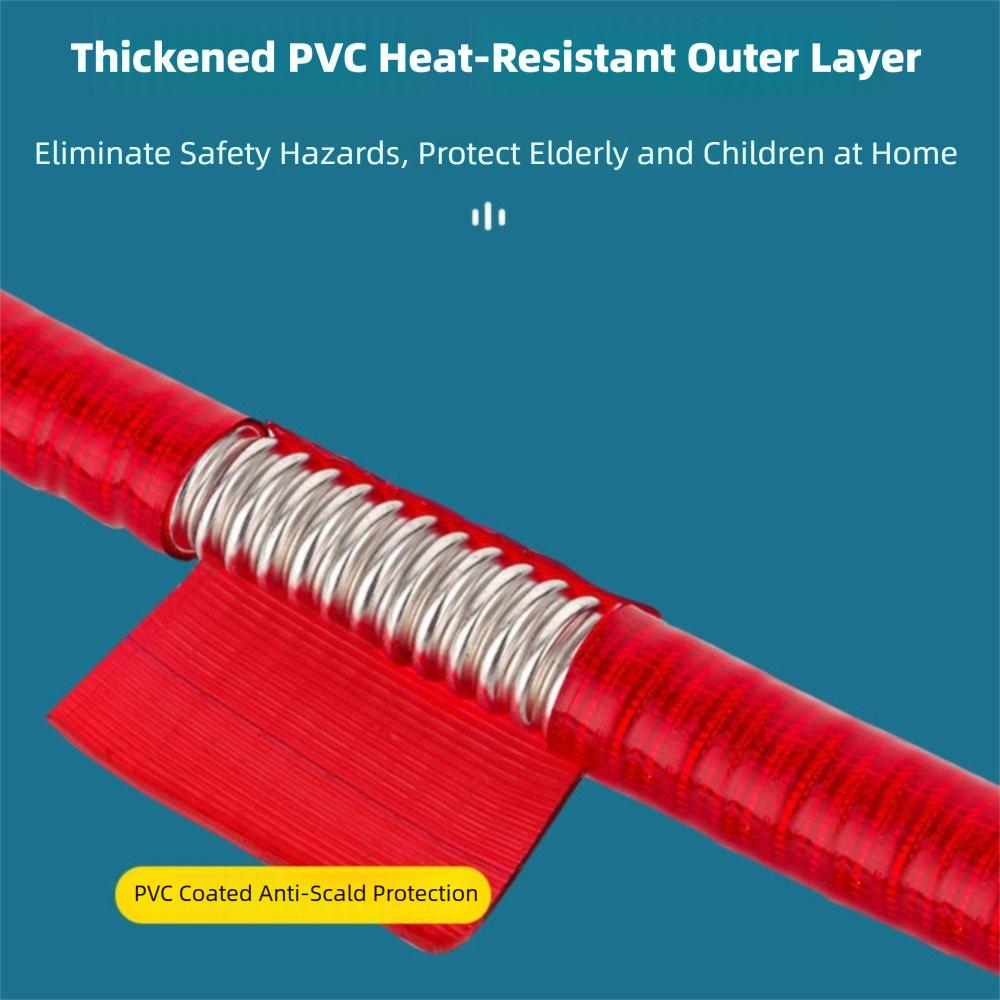 Stainless Steel Handheld Shower Head Hose Corrugated Pipe Water Heater Connector  Household