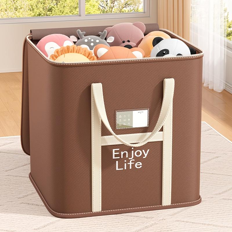 Faltbare Umzugs- und Aufbewahrungstaschen mit großem Fassungsvermögen und stabilen Griffen - Schwerlast-Stoff-Organizer für Kleidung, saisonale Bettwäsche, Garderobe, Studentenwohnheim, Umzug