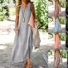JPNTKYWomen's Fashion Summer Spring Sleeveless  V-Neck Casual Dresses
