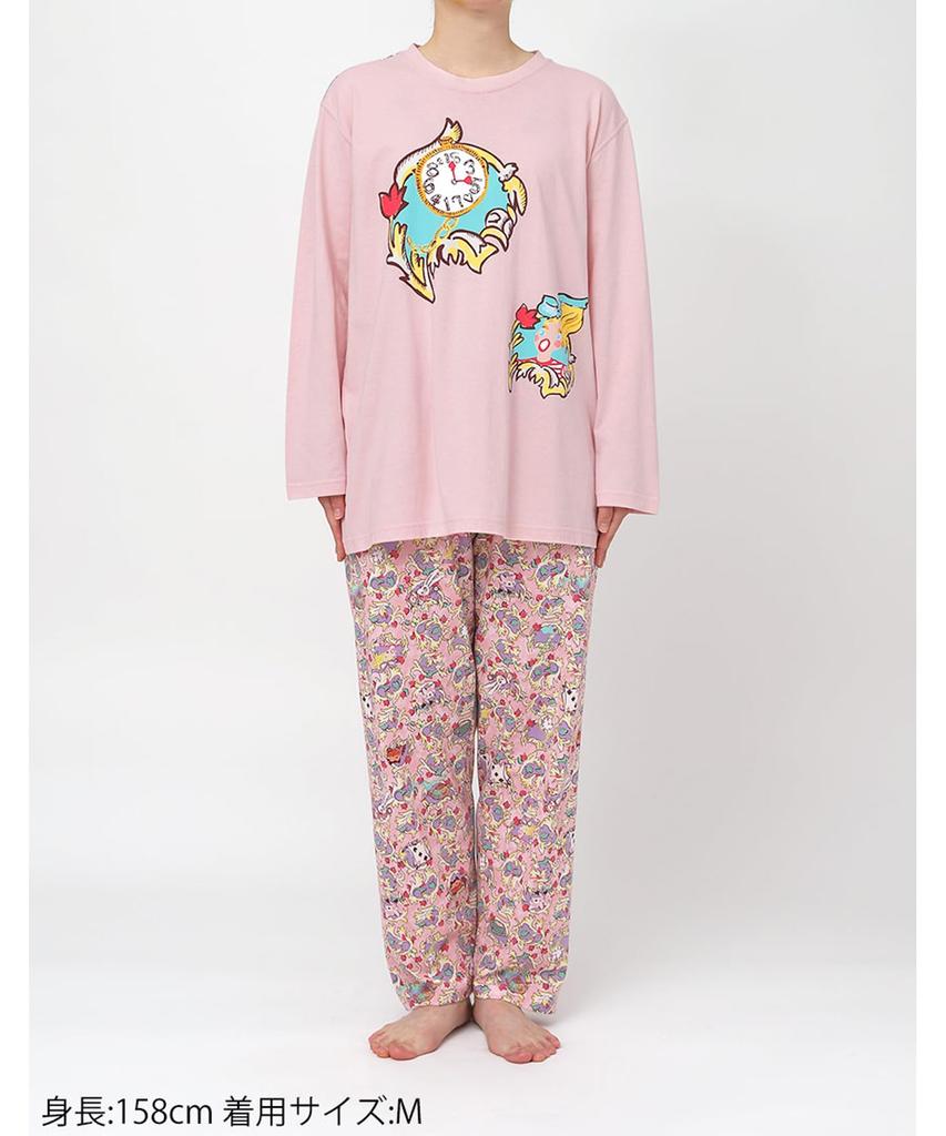 Wacoal RELAX SLEEP Relax Tsumori Chisato Cotton Long Long Tsumori Chisato SLEEP PI LL & (Wacoal & Sleep) Pajamas, 100% Jersey, Sleeves, Pants, UDX591,