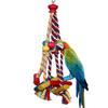 Parrot Cage Accessories: Colorful Beads, Wooden Blocks, and Cotton Rope Chew Toys for Feather-Plucking Relief