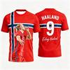 Erling Haaland č. 9 Norsko Vlajka Náčrt Fotbalový Dres Pro Děti Kluci Dívky Rychleschnoucí Tréninkový Fanouškovský Sportovní Krátký Rukáv Vrcholy