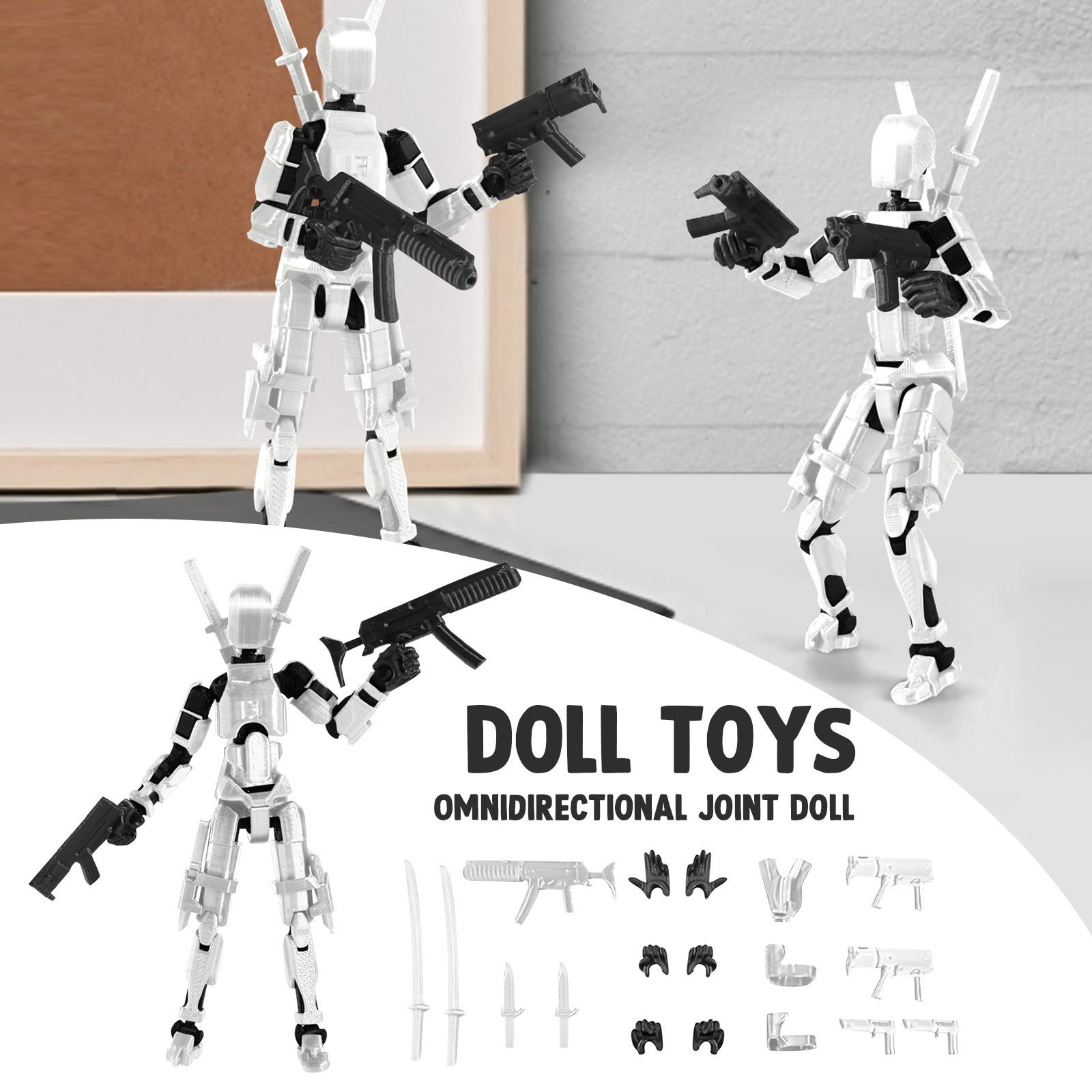 

Набор мобильных кукол, 3D-печатная мобильная кукла-робот Титан, подвижная мобильная кукла, подходит для коллекционеров, украшение рабочего стола One Size белый
