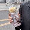 Plastic Double Drink Cup With Cartoon Pattern For Office And Home Use