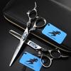 6.0 Inch, Freelander, Big Dragon Handle, Blue, Square Gemstone High-end, Personalized Hair Scissors, Hair Scissors.