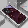 Geometric Prism For Oppo A79 5G 58 78 74 60 4G Reno 11F Realme GT 6 11 Note 50 10 C55 X2 Tempered Glass Black Phone Case