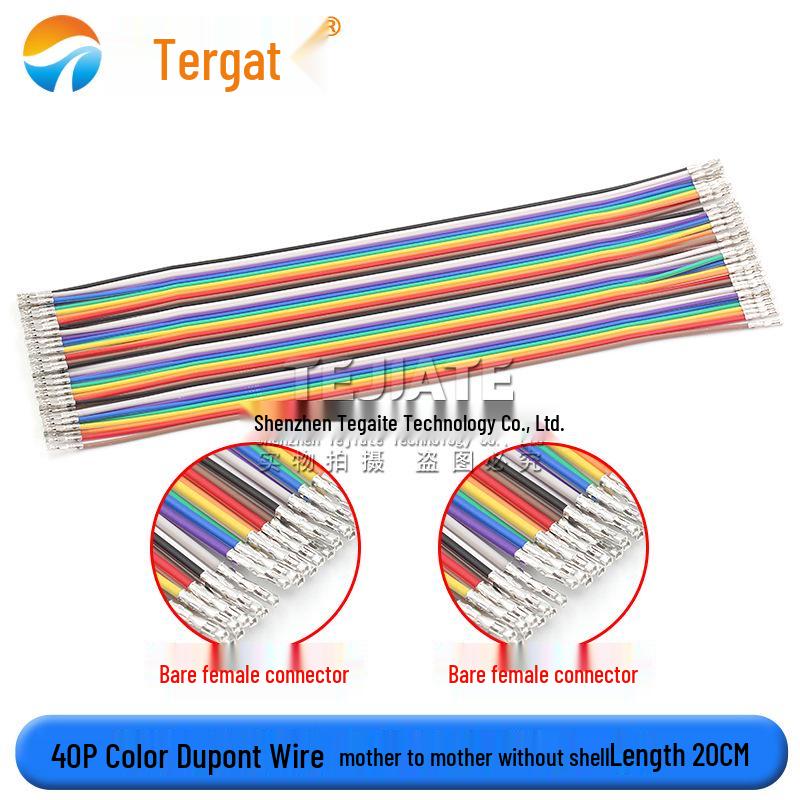40P Color DuPont Jumper Cables - Female/Female, Male/Female, Male/Male - 10/15/20/30/40CM Lengths