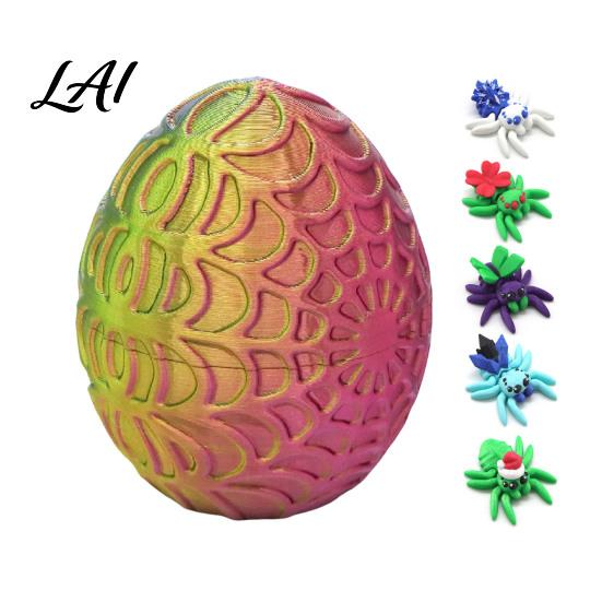 PLA Craft Gifts 3D Printed Spider Figurine Articulated Fidget Toy Movable Joints Ornamental Pieces for Windowsill Animal Creative Desktop Ornaments