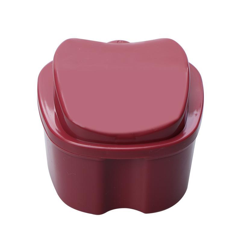 Durable Plastic Denture Case With Removable Drain Tray Multiple Color Options For Daily Oral Care Travel