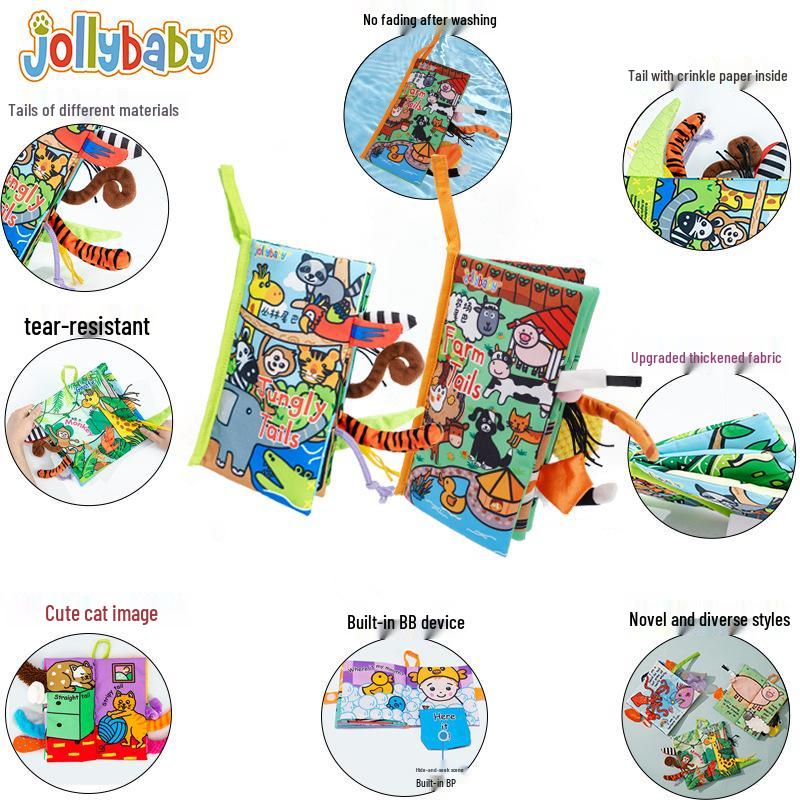 

Tear-Resistant Animal Cloth Book for Infants 0-3 Years - Early Learning Toy