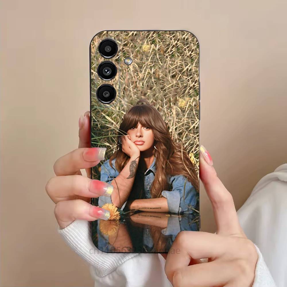 Dandelion E-Ella L-Langley Phone Case For Samsung S25,24,23,22,21,S20,Ultra,Plus,FE Black Soft Cover SamsungS20lite