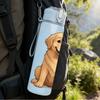 1PZ Stampa Busto Cane Golden Retriever 750ml Plastica Colorata Borraccia Sportiva Tappo Flip con Cannuccia Ermetico Per Sport Ufficio Uso Domestico