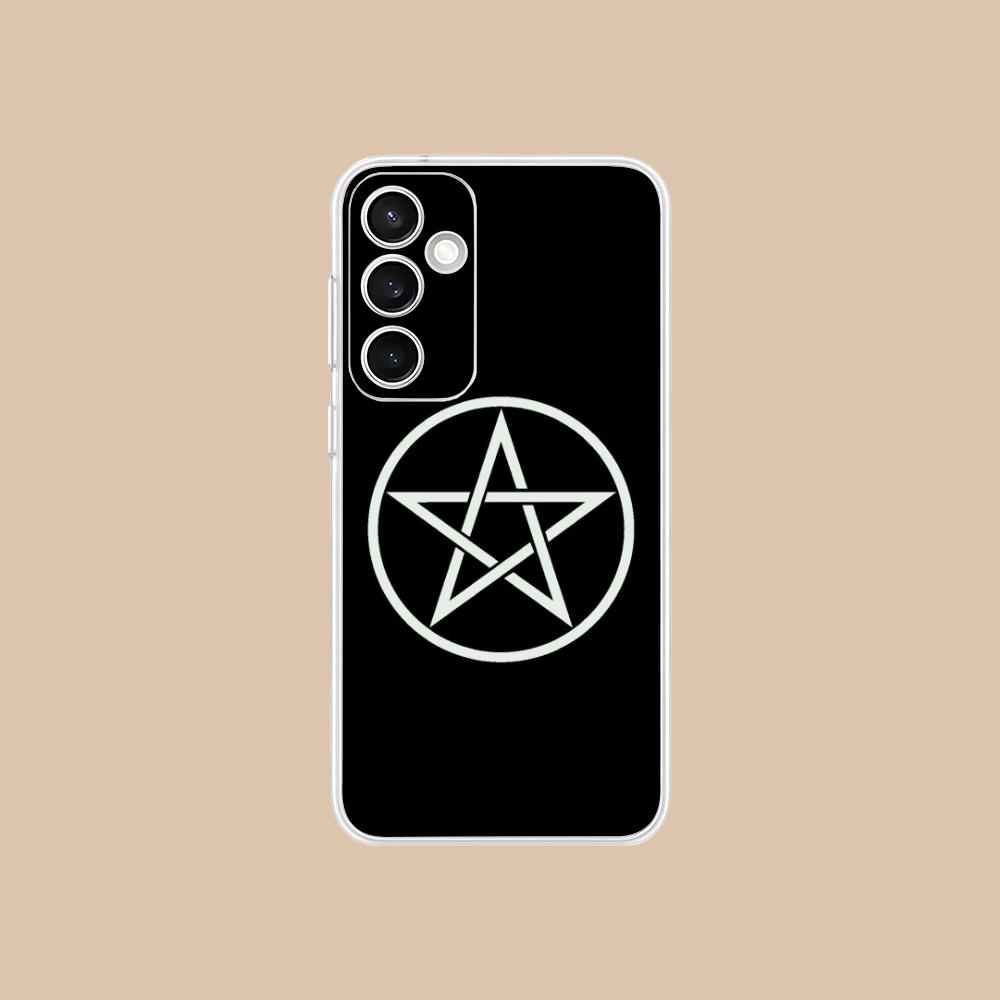 

Aesthetic Pentagram Phone Case for Samsung Galaxy S25 S24 S23 S22 S21Plus FE Ultra Soft TPU Clear Shockproof Cover Galaxy S22 Ultra 5G
