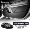 Anti-kick Pad Sticker For Subaru WRX 2022 2023 2024 Suede Leather Carbon Edge Pad Interior Accessories Car Door Protection