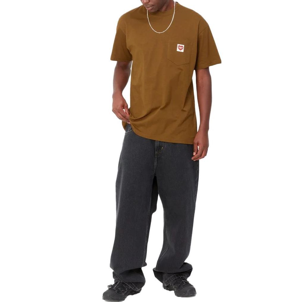 Carhartt WIP Pocket Heart T-Shirt Men T-Shirts Brown I032128-1NF-XX