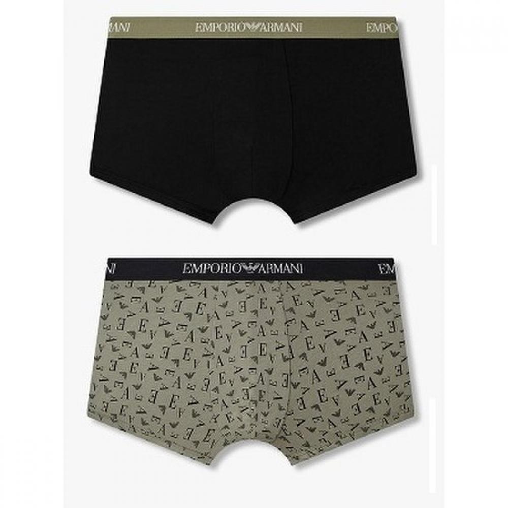Emporio Armani Мужской Хлопок Логотип Полосы Однотонный Асимметричный узор droneS Комплект 0815112328 0815112329 S(95)