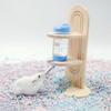 Wooden Hamster Water Bottle Holder Adjustable Pet Water Bottle Stand  For Hamster Bunny