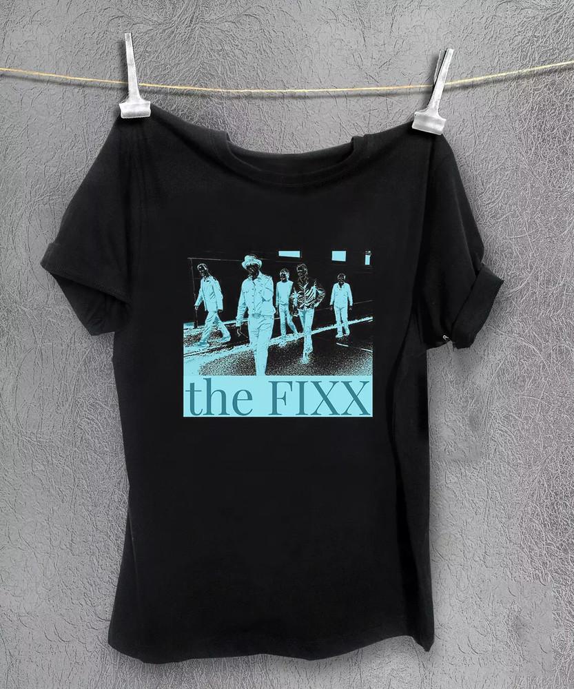 The Fixx Band Tour Black Cotton T SHIRT Size S-5XL Unisex T-Shirt XXL