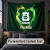 Custom Name Text Tapestry,Plymouth Argyle FC Decorative Wall Hanging, Background Tapestry For Home Bedroom