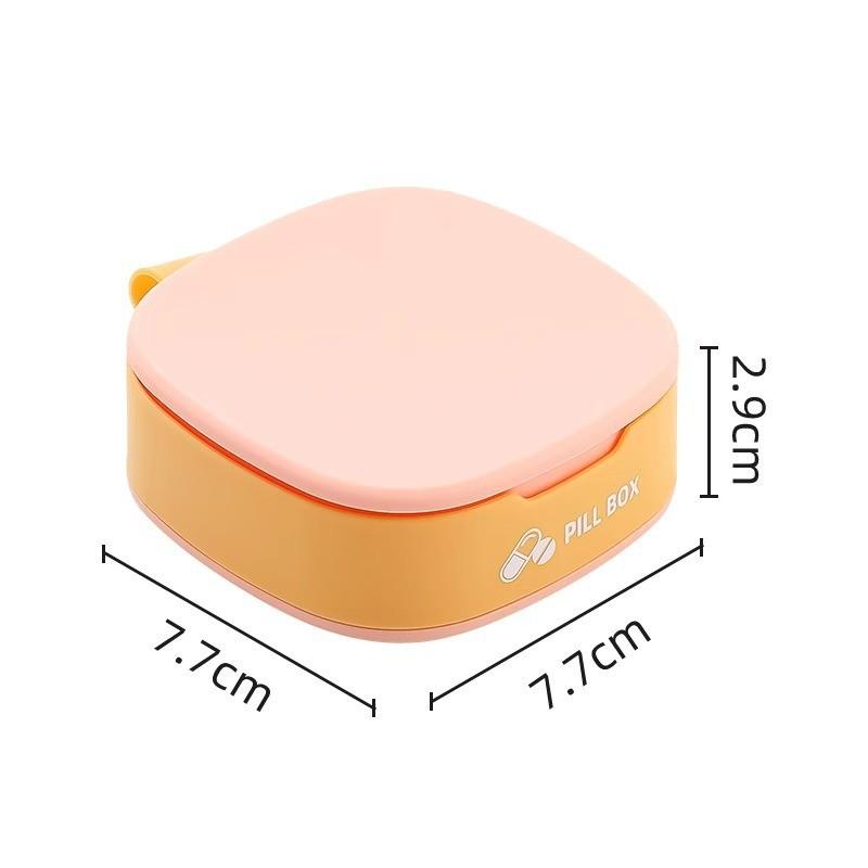 7 Grid Round Pill Box, Portable Weekly Medicine Organizer