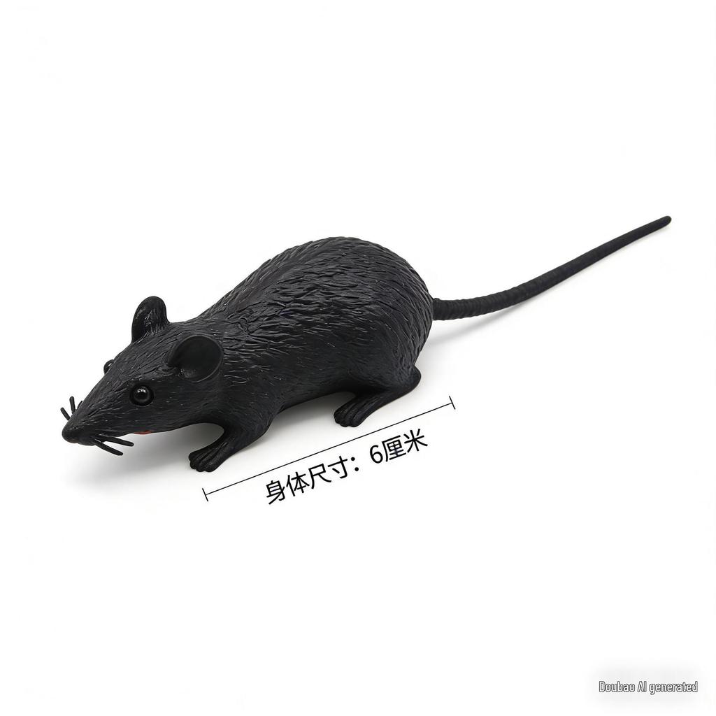Soft Rubber Mini Graffiti Mouse - Cute Toy Animal Model for Kindergarten Kids