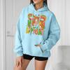 Women's Loose Comfortable Casual Fashion Character Printed Hooded Long Sleeve Sweatshirt