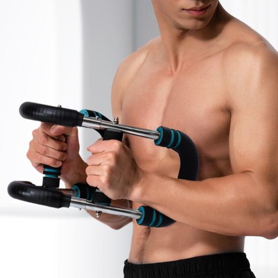 Twister Arm Exerciser med skumhåndtak Justerbar Spring Workout Bar Underarm Triceps Muskelstyrker Bryst Expander Portable Home Fitness